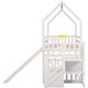 preview thumbnail 12 of 13, Twin House Bunk Bed with Convertible Slide & Storage Staircase, White