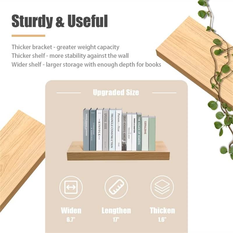 Wooden Wall Shelf for Rustic Decor