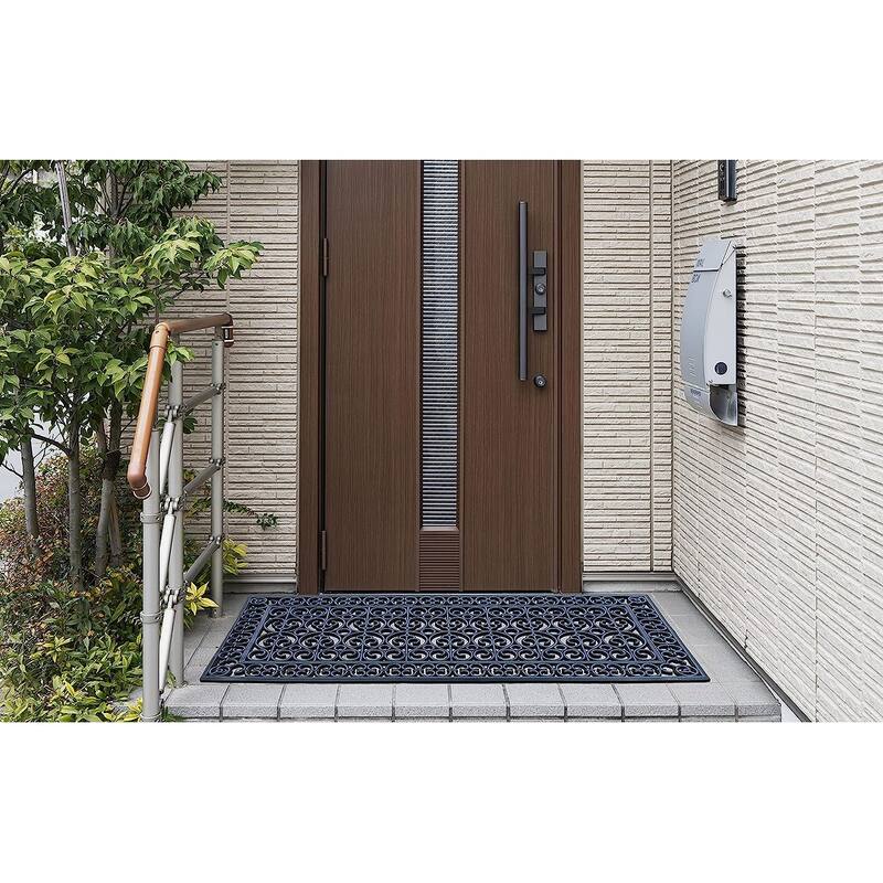 A1HC Rubber Grill Matching Doormat Set, For Front, Patio & Garage Entrance, Heavy Duty for Indoor Outdoor