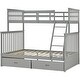 preview thumbnail 9 of 63, Twin over Twin House Bunk Bed With Shelves And Drawers