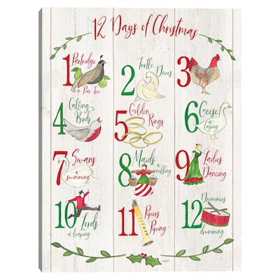 12 Days of Christmas Canvas Art Print