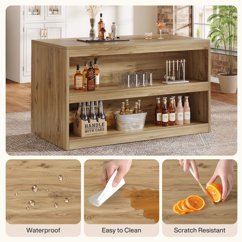 3-Tier Modern Bar Table for Home Pub, Bistro