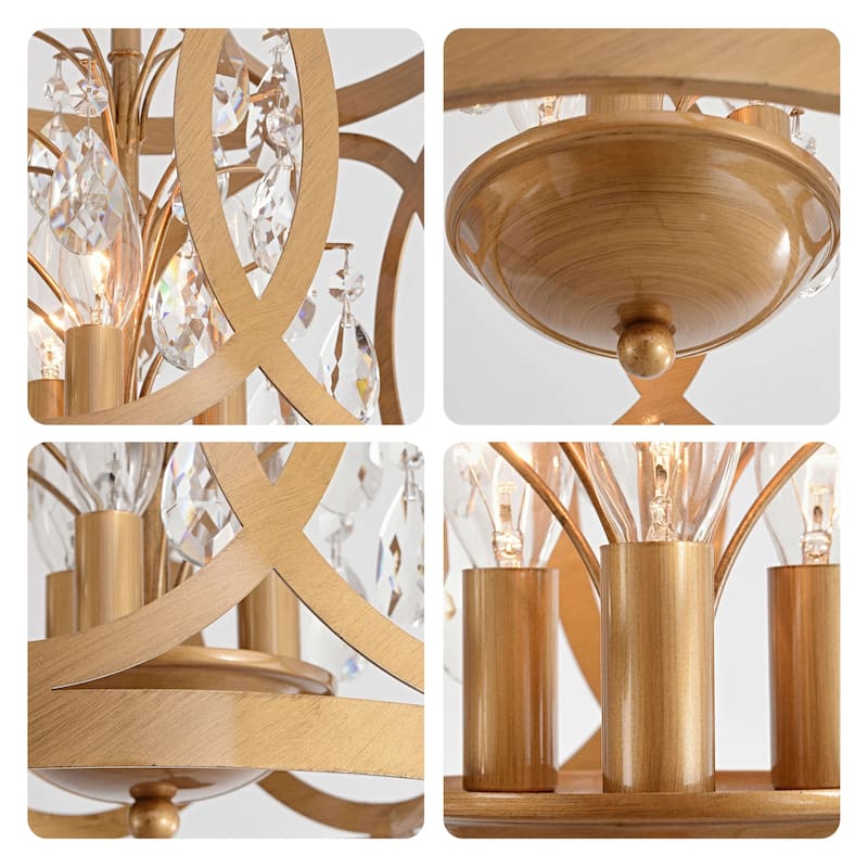 Aurelia 3-light Metal Cage Drum Chandelier