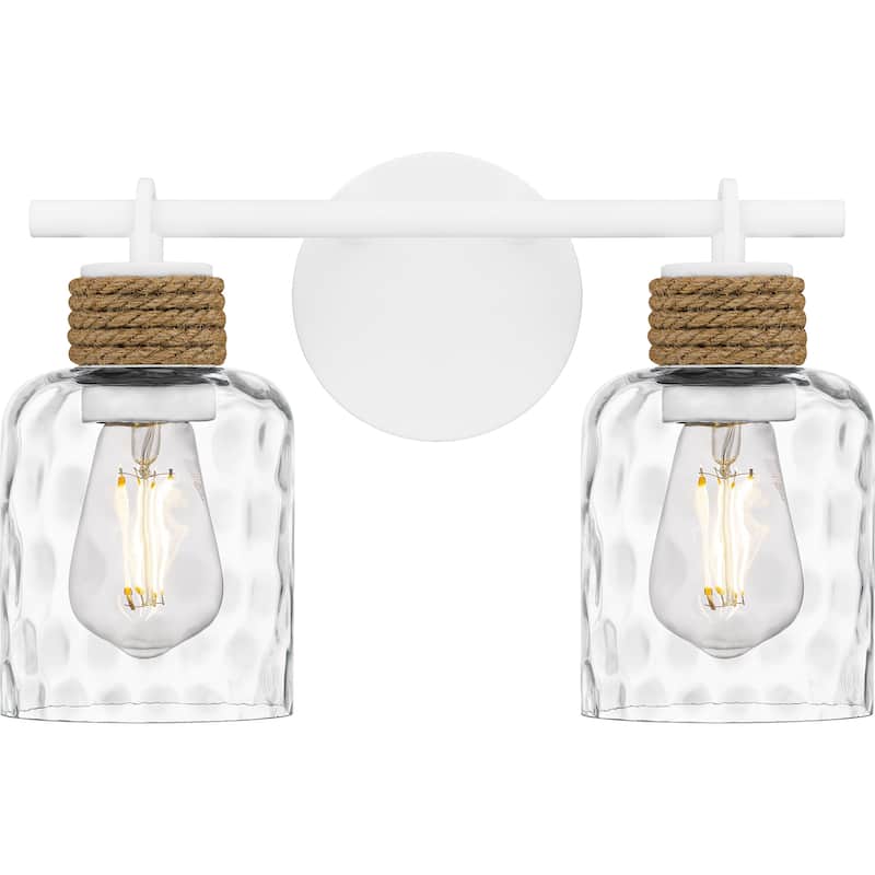 Baltic 2-Light Matte White Bath Light