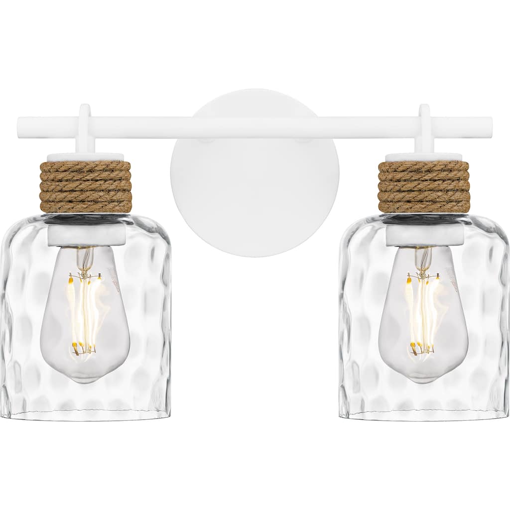 Baltic 2-Light Matte White Bath Light