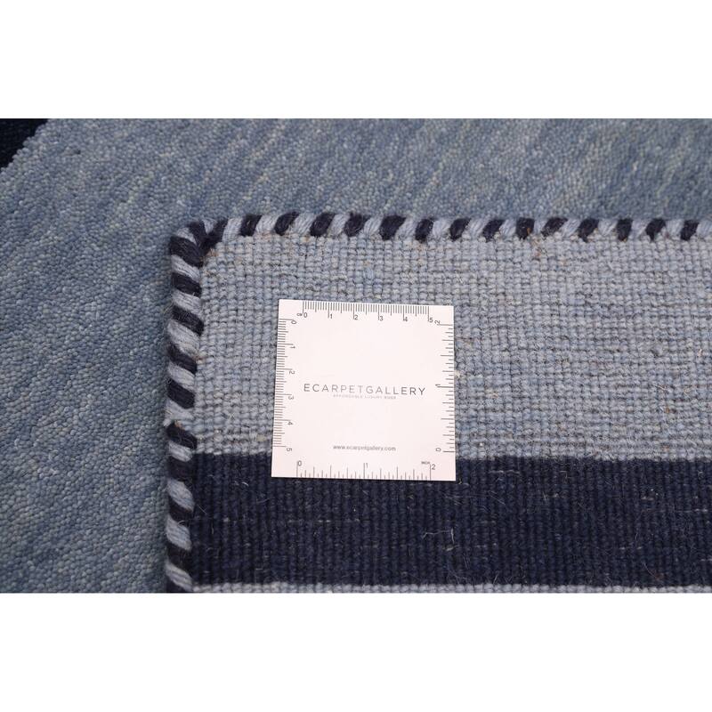 ECARPETGALLERY Hand Loomed Kashkuli Gabbeh Dark Navy, Grey Wool Rug - 6'9 x 9'9