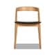 preview thumbnail 3 of 6, Raven 20.5" Mid-Century Modern Sculpted Oak Wood Dining Chair