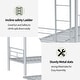 preview thumbnail 6 of 13, Gray+Silver Twin over Twin Metal Bunk Bed with Noise-Reducing Guardrail