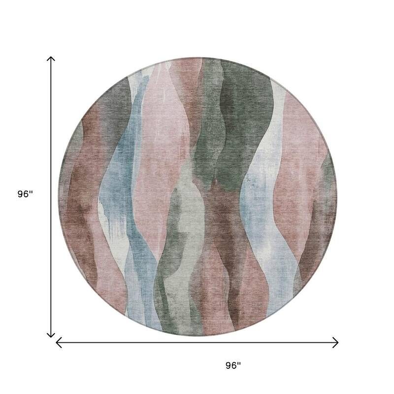 HomeRoots Abstract Transitional Rectangle Outdoor Rug