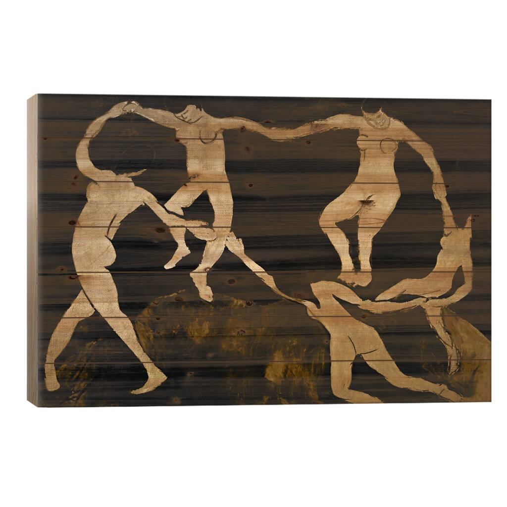 Dance VII Print On Wood by 5by5collective - Multi-Color