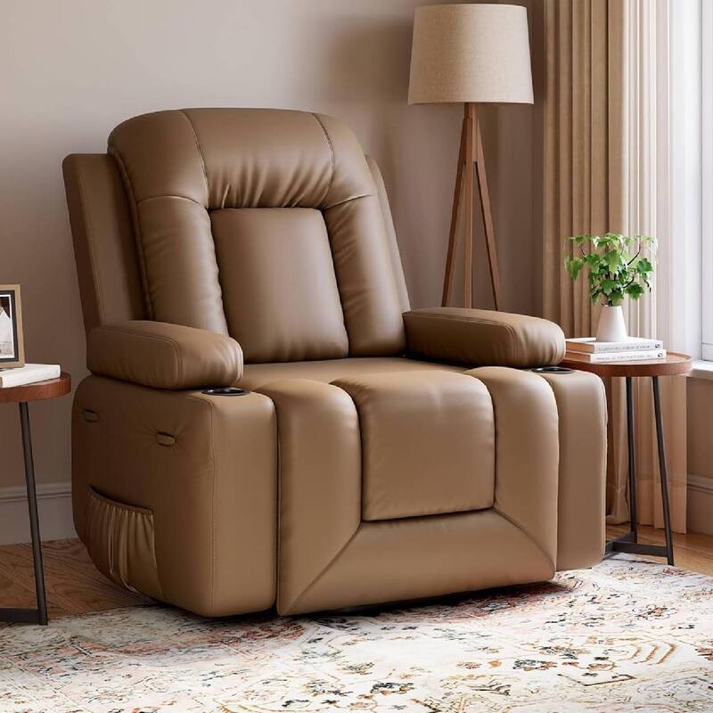 Adjustable Electric Heat and Massage Power Recliner Chair, Single Sofa