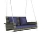 preview thumbnail 36 of 47, 2-Person Wicker Hanging Porch Swing with Chains, Cushion and Pillow