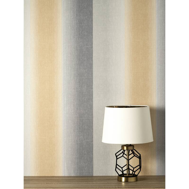 Fine Decor Kirby Mustard Stripe Wallpaper