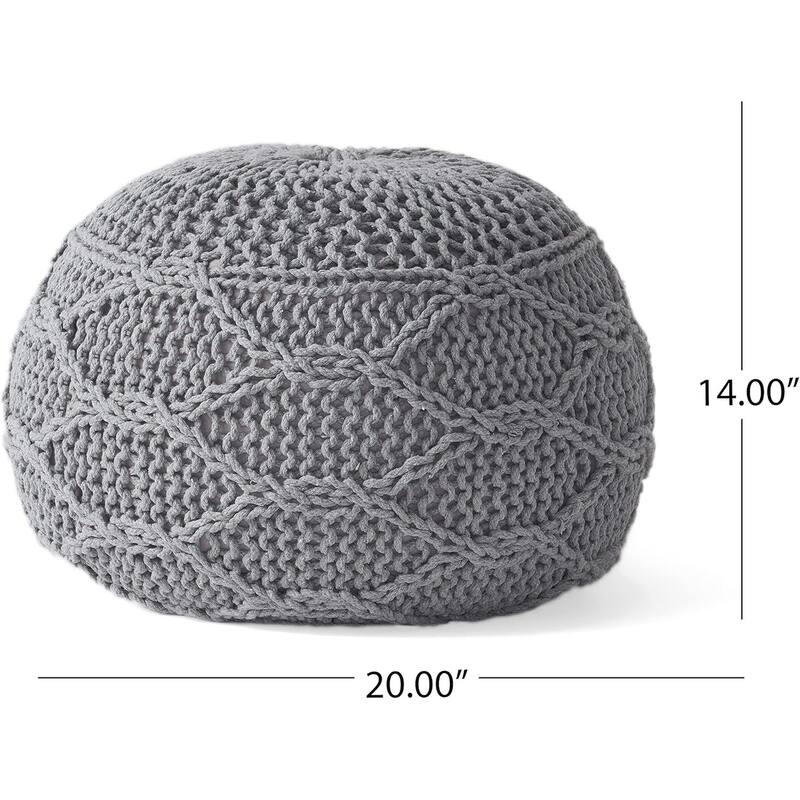 Charming Knit Pouf for Stylish and Comfortable Home Decor