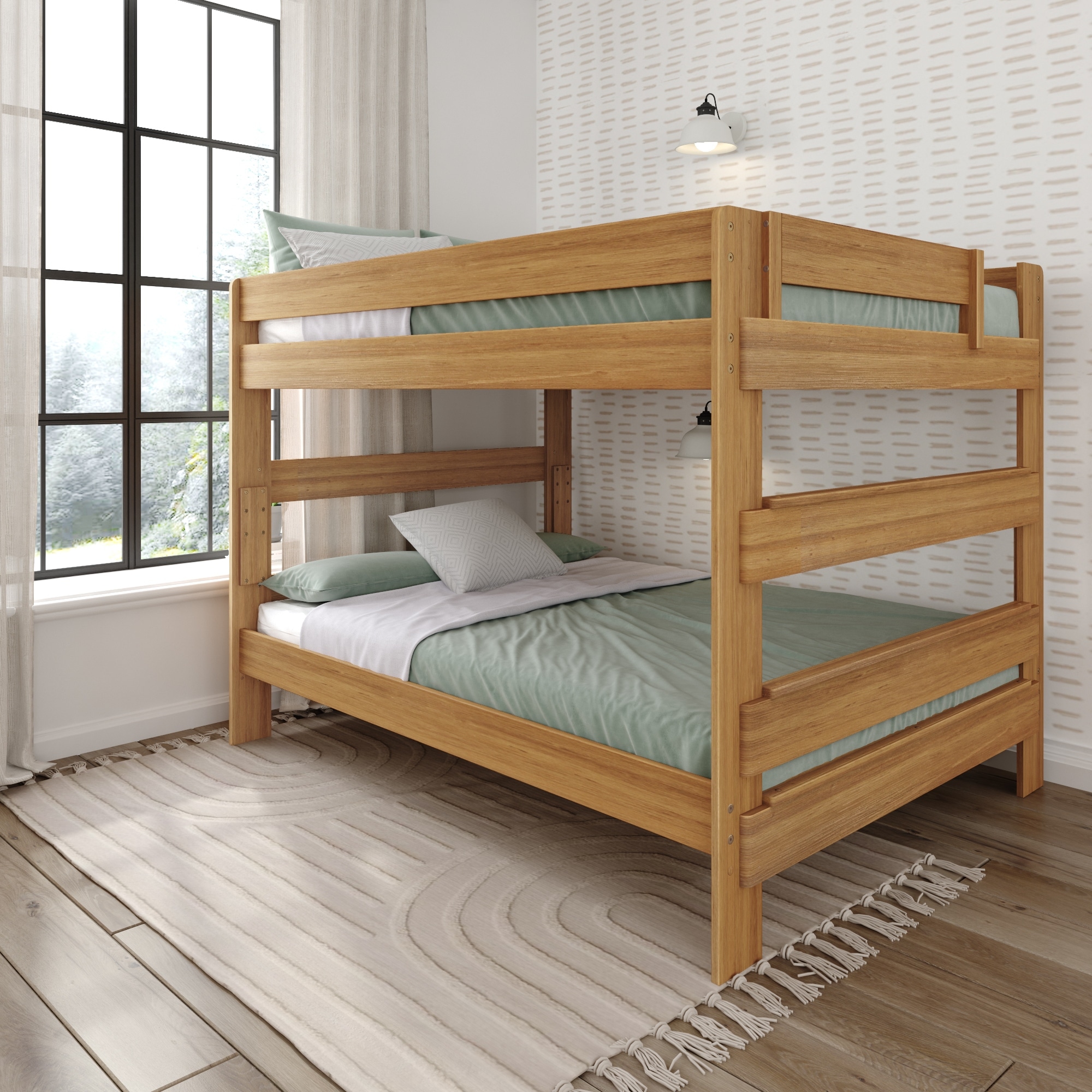 Queen over queen bunk bed deals