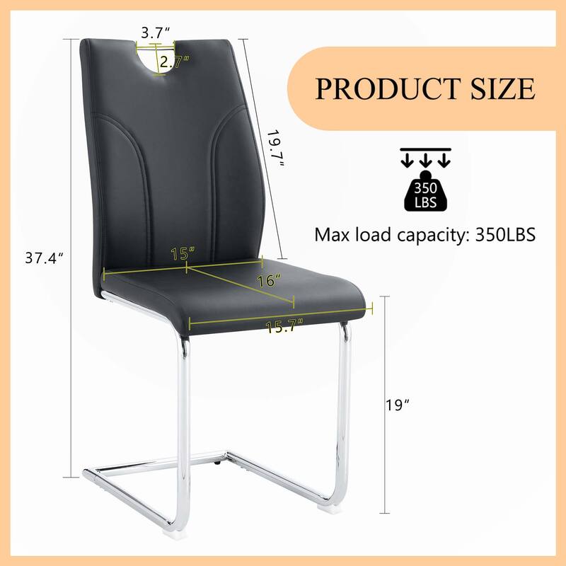 PU Dining Chair Set(Set of 6)