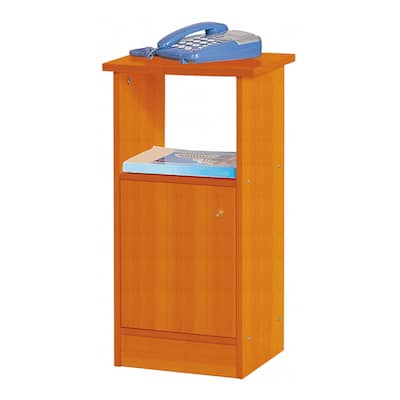 SINTECHNO S-IDNPH09-LCH End Table With Shelf and Cabinet Storage