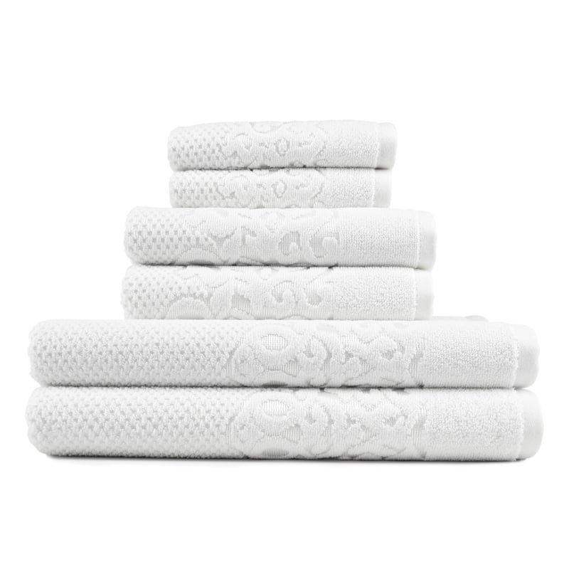 East'N Blue Galata Turkish Cotton Bath Towel Set (Set of 6) - (2 Bath Towel, 2 Hand Towel, 2 Washcloth)