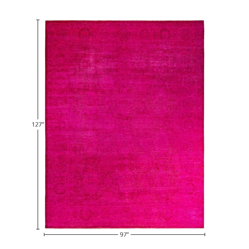 Vibrance, One-of-a-Kind Handmade Area Rug - Pink, 8' 1" x 10' 7" - 8' 1" x 10' 7"