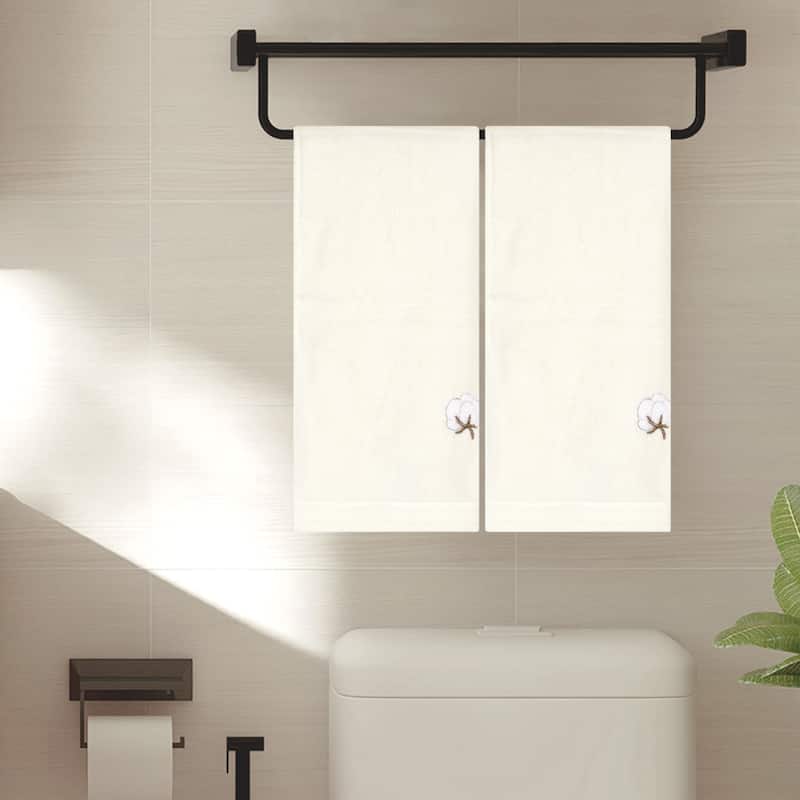 Cotton 2 Piece Hand Towels, Comfortable and Lightweight Hand Towels for Bathroom, Kitchen 14" x 28" - Beige