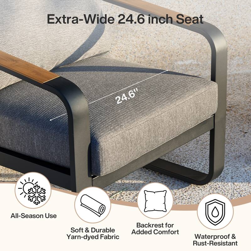 3-Piece Outdoor Patio Conversation Set