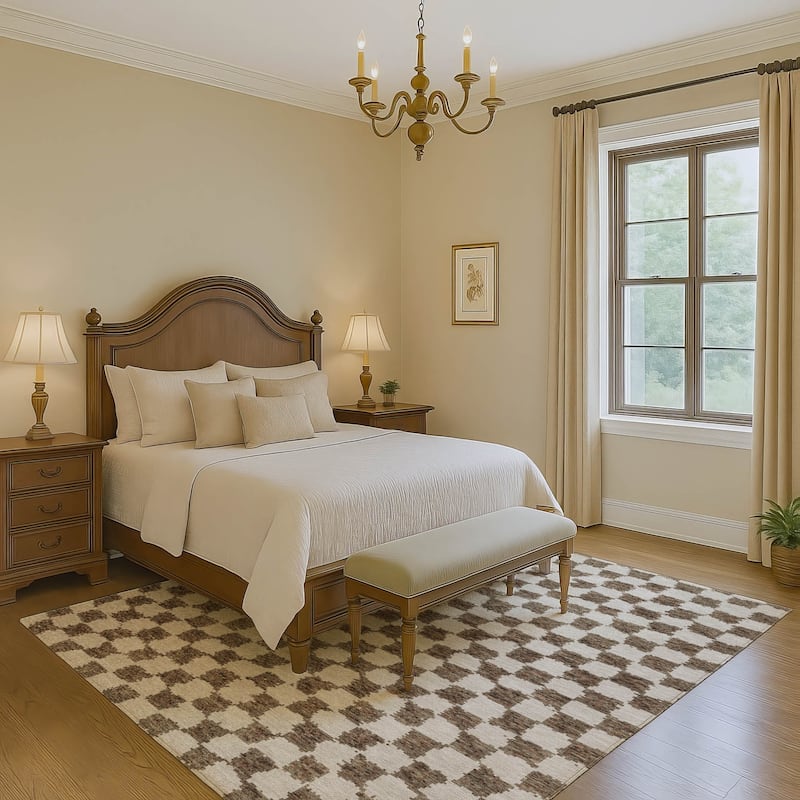 Premium Washable Super Soft Casual Checkered Mayfield Rug