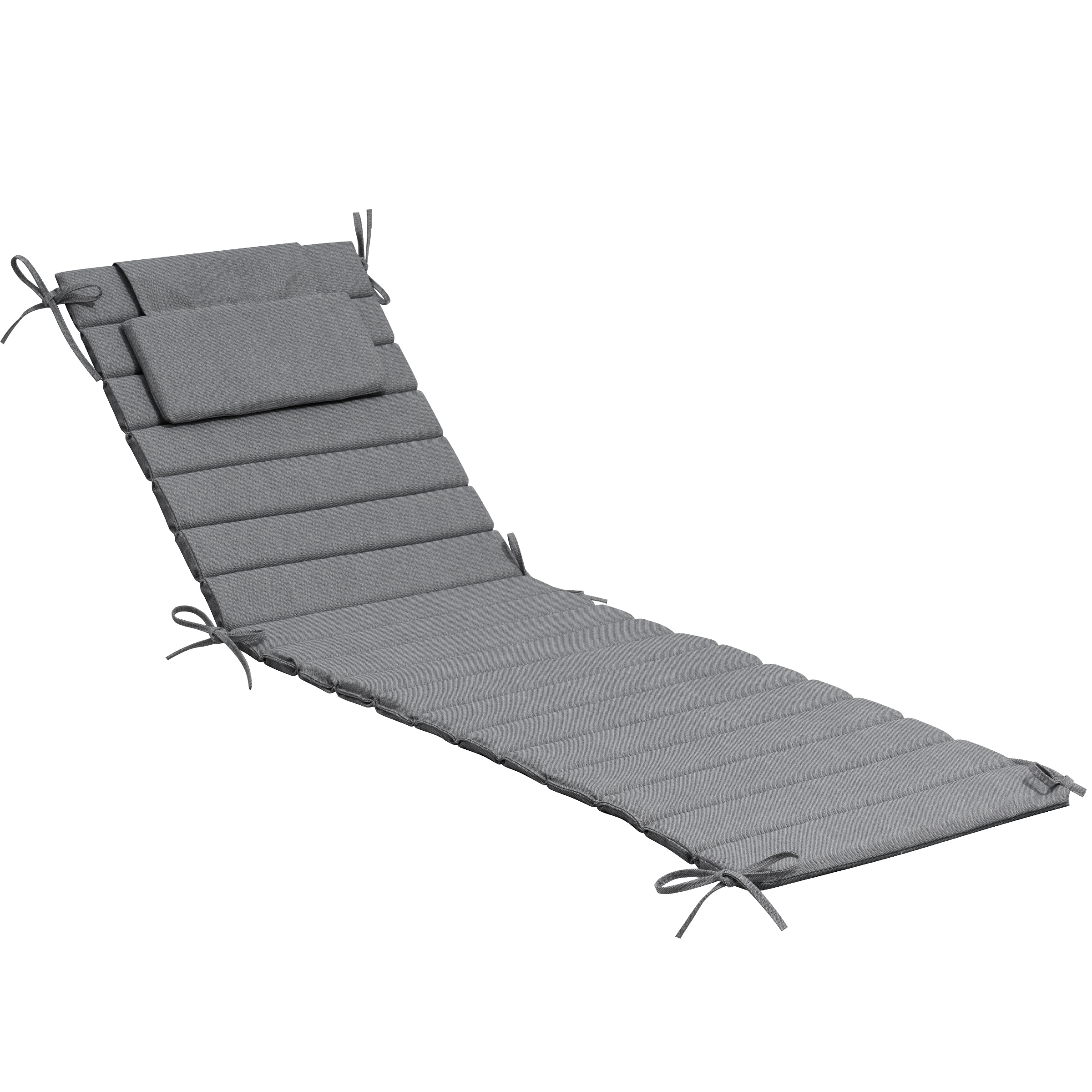 Pellebant Outdoor Chaise Lounge Cushions Patio Lounger Pad with Straps