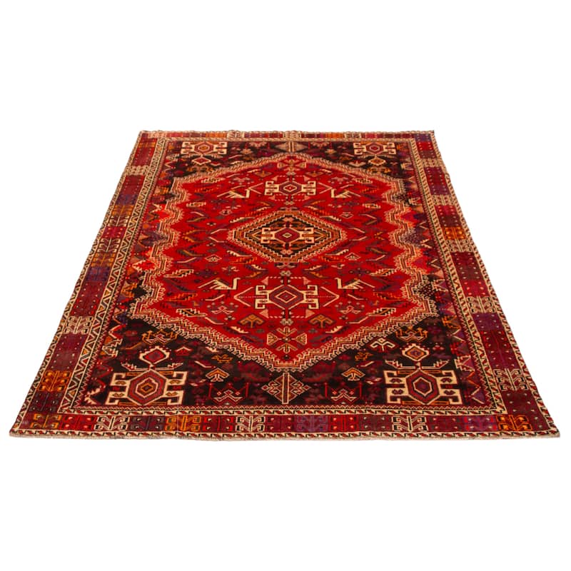 ECARPETGALLERY Hand-knotted Melis Red Wool Rug - 6'10 x 10'0