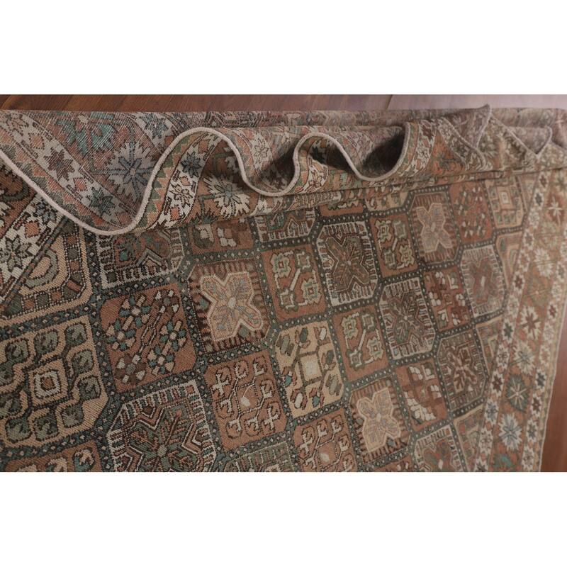 Garden Design Bakhtiari Persian Vintage Rug Hand-Knotted Wool Carpet - 6'10"x 9'10"