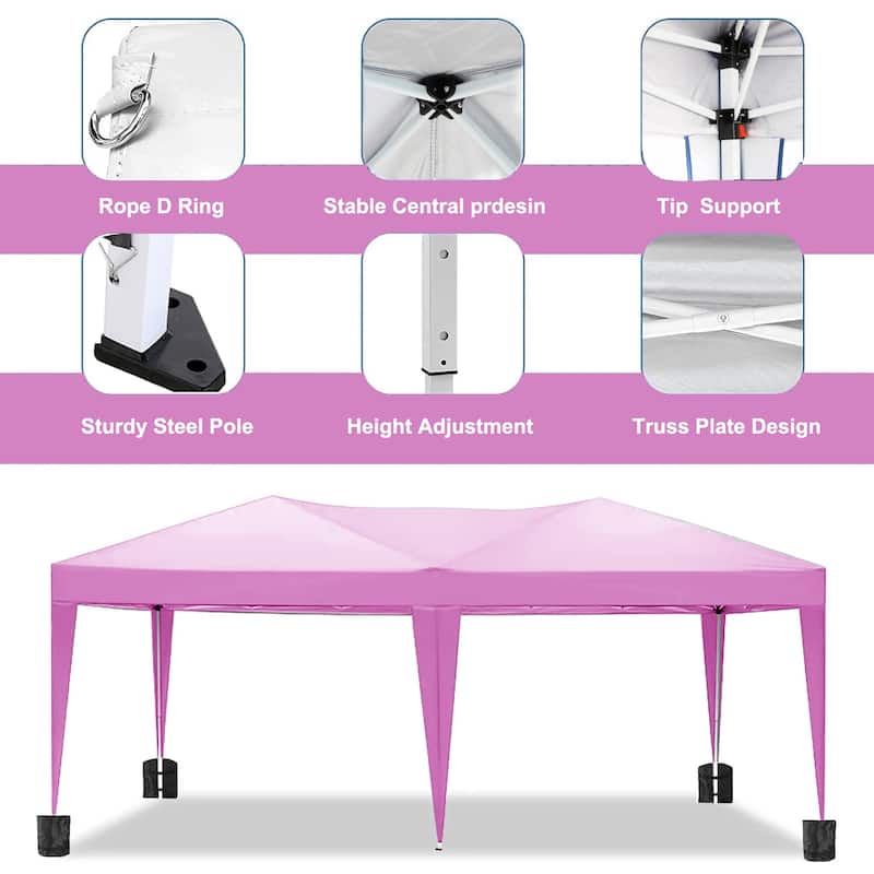 10'x20' Folding Canopy with 6 Removable Sidewalls