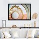 preview thumbnail 6 of 6, Designart "White Moon Rising" Modern Abstract Framed Art Print Black - 20 in. wide x 12 in. high