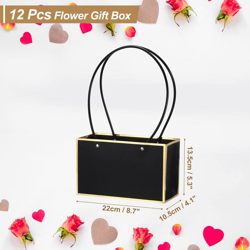 Flower Gift Box, 12 Pcs Paper Bouquet Gift Bags for Flower Packaging