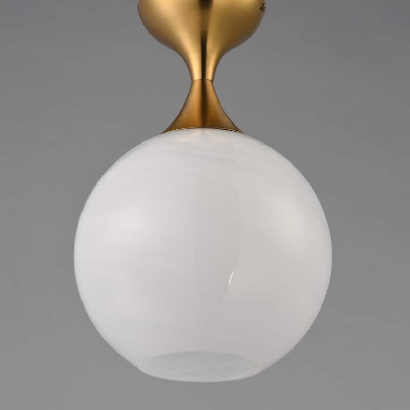 Maxim 21229MR Neve 9" Wide Semi-Flush Globe Ceiling Fixture