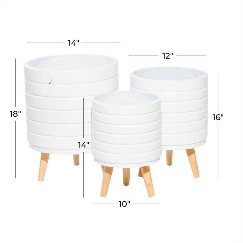 MgO Contemporary Planter (Set of 3) - S/3 14", 16", 18"H