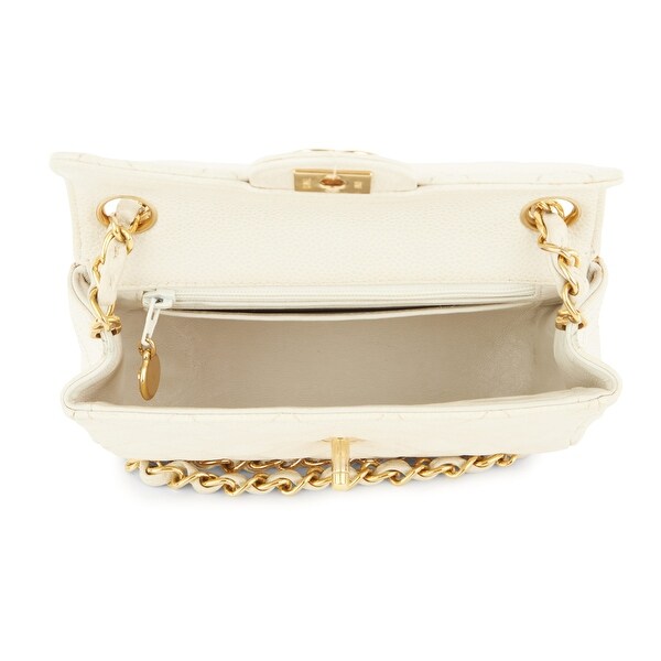 CHANEL ホワイト ミニバッグ Chanel Classic Single Flap GHW Mini Caviar (Pre-Owned) - Bed Bath