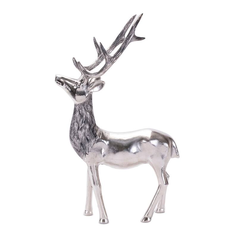 Reindeer Christmas Figurine - 17.5" - Silver
