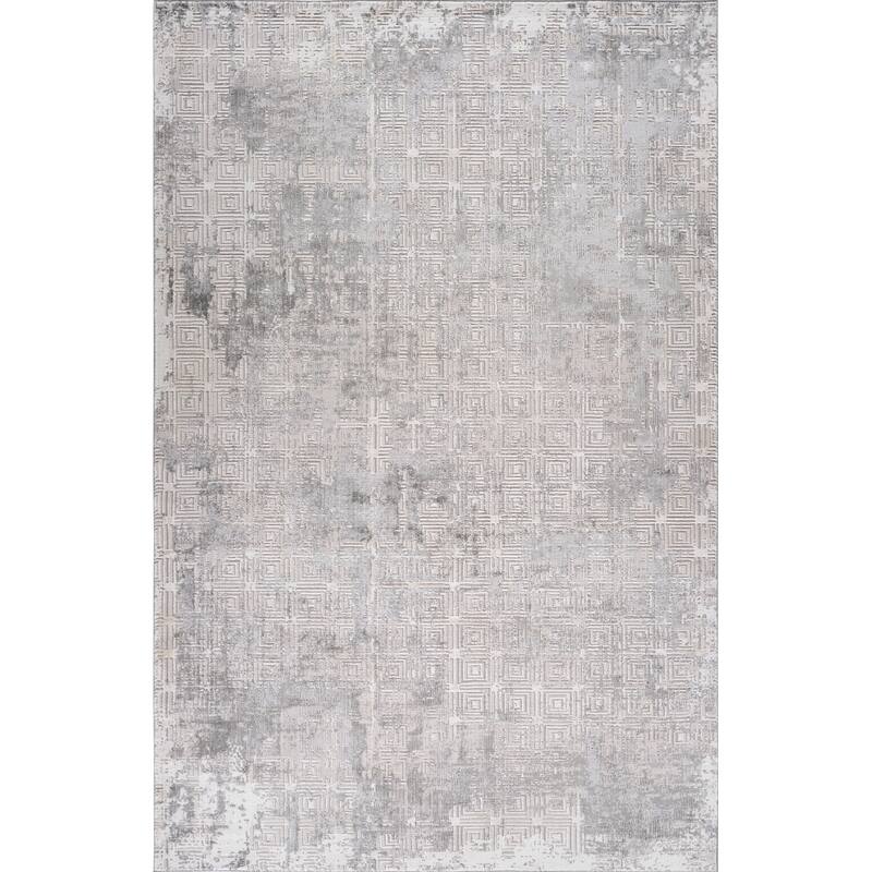 Rug Branch Atlas Boho Scandinavian Indoor Area Rug, Grey Beige