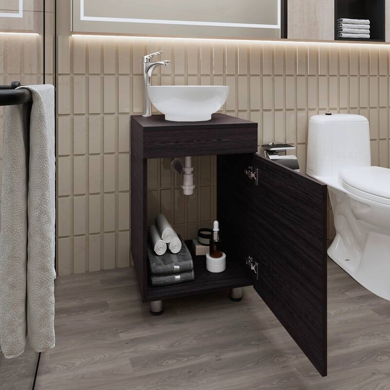 Stylish Bathroom Vanity with Integrated Sink and Spacious Cabinet