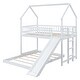preview thumbnail 12 of 12, Twin over Full House Bunk Bed with Slide and Ladder, White