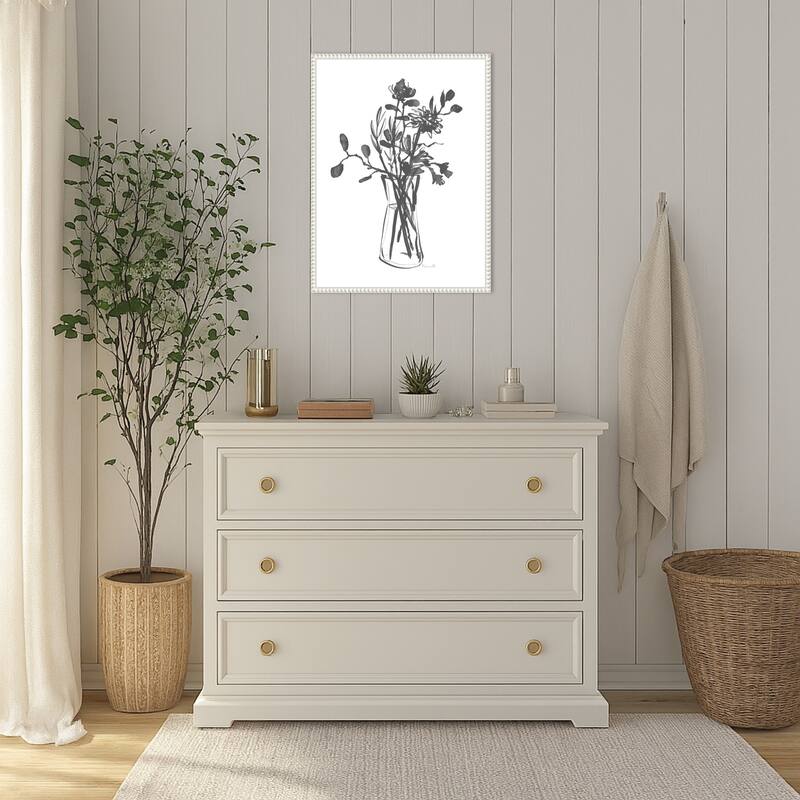 Flowers by Dan Hobday (18 x 24 in.), Framed Canvas Wall Art Print