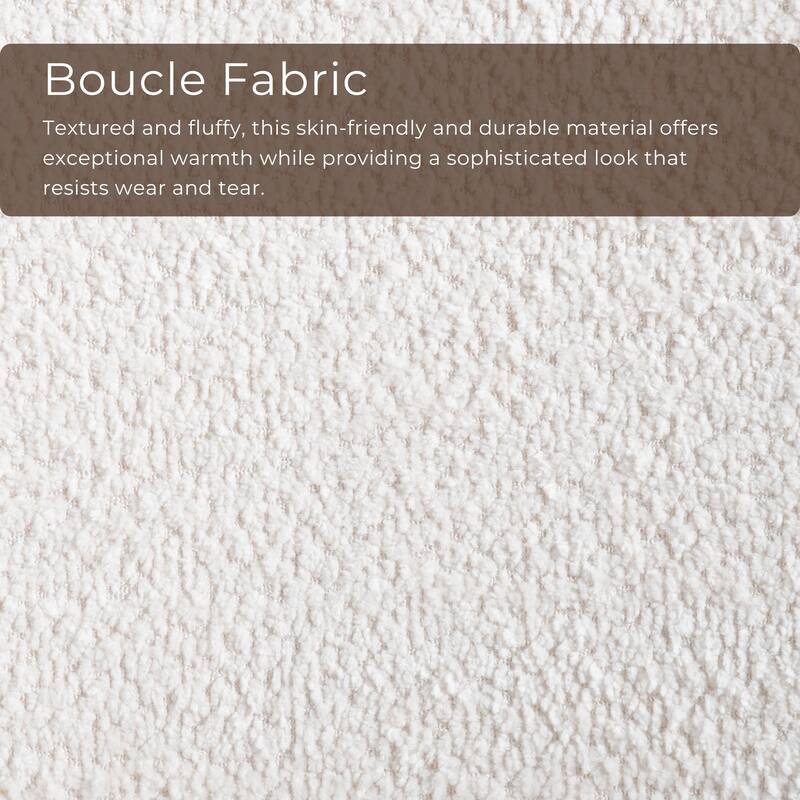 Furniture of America Shaw Mid-century Boucle Wingback Accent Chair