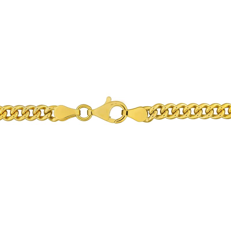 Miadora 2.85ct TGW Created Ruby Necklace Silver in 18K Yellow Gold Silver