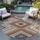 preview thumbnail 118 of 127, Machine Washable Indoor/ Outdoor Global Boho Chantille Rug Copper - 8' x 8'