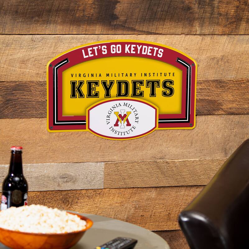 Virginia Military Institute Embossed Steel Wall Sign, 11" x 17"