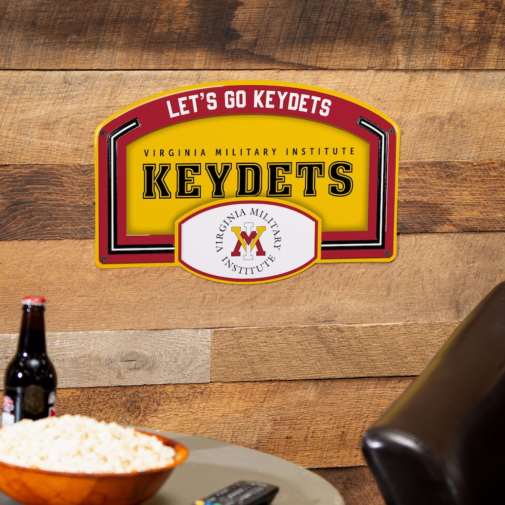 Virginia Military Institute Embossed Steel Wall Sign, 11" x 17"