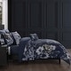 preview thumbnail 7 of 10, Bebejan Forget Me Not 100% Cotton Sateen 5-Piece Reversible Comforter Set