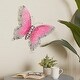 preview thumbnail 21 of 32, Iron Metal Eclectic Butterfly Wall Decor in Blue, Purple, or Green (16" H X 21" W) - 16 x 21 Purple