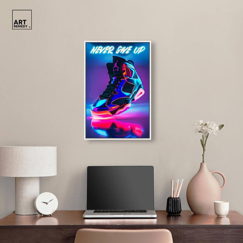 Cool Glow Sneaker Hype Canvas by Art Remedy