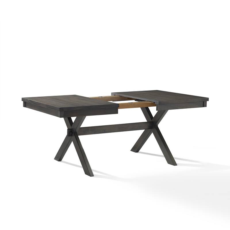 Crosley Hayden 4Pc Dining Set Slate Table, 2 Chairs, Bench