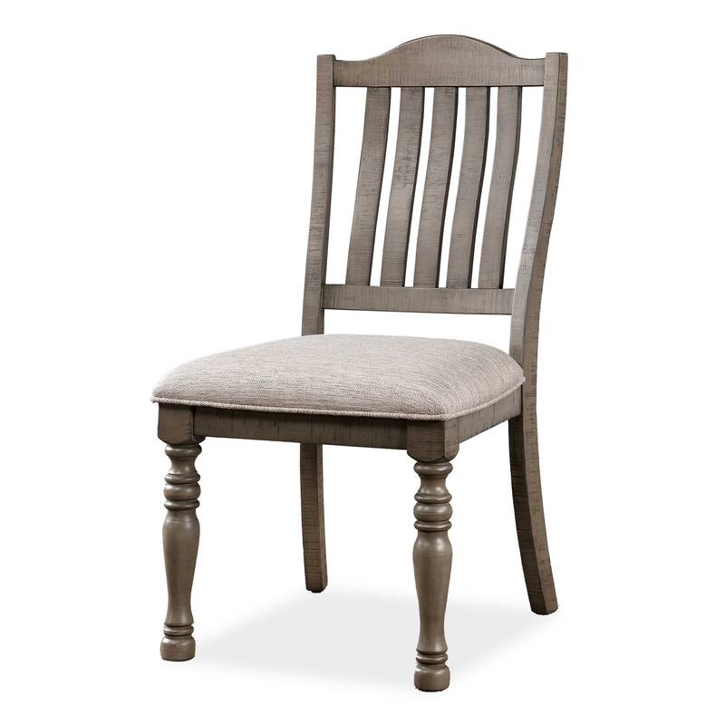 Furniture of America Urth Transitional Grey Linen Padded Curved Backrest Dining Chairs (Set of 2)